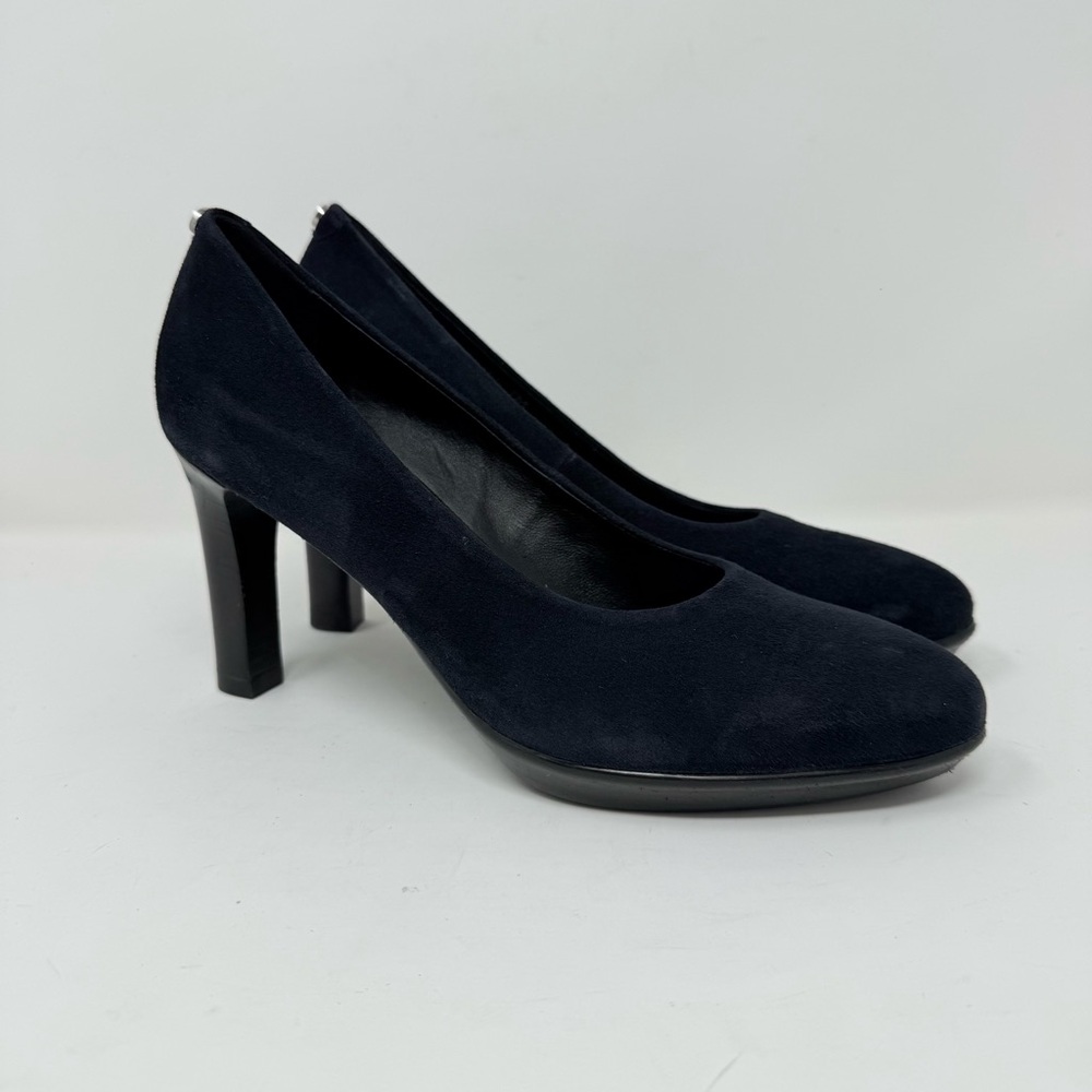 New Aquatalia Raysa Suede Stiletto Platform Pump Blue Sz 7 - Picture 4 of 16